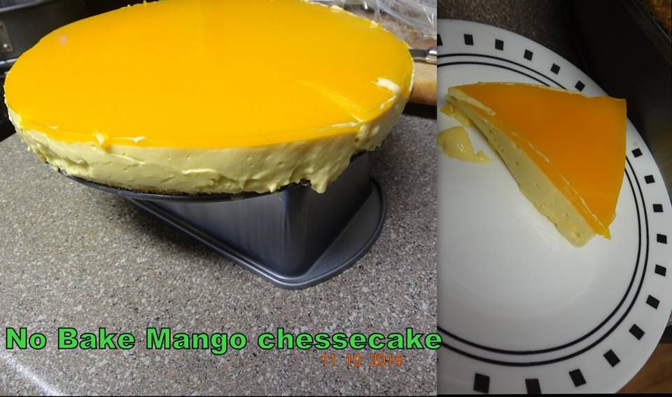  No Bake Mango Cheesecake 