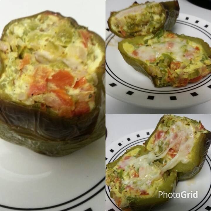 Stuffed Bell pepper with egg